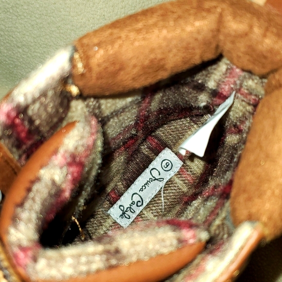 Jessica Carlyle Duck Lace Up Two Tone Combat Boots Brown/Blue Size 9 - Picture 3 of 8